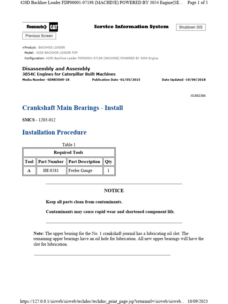 Crankshaft Main Bearings - Install | PDF | Technology & Engineering