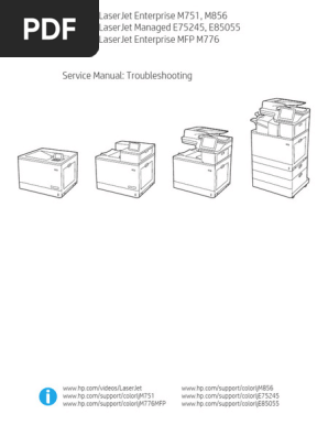 HP CLJ m751 m856 E75245 E85055 MFP m776 Service Manual | PDF