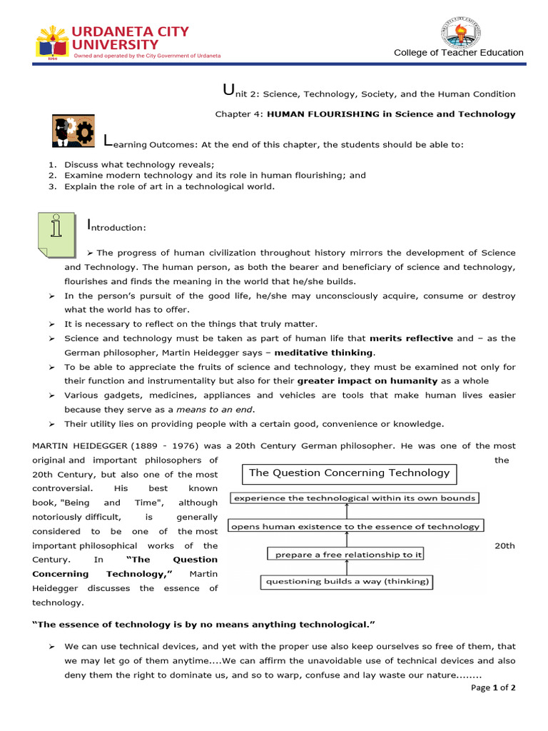 Unit 2 Science, Technology, Society, and The Human Condition Chapter 4 HUMAN FLOURISHING in