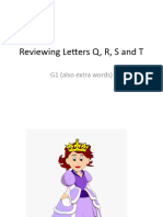 Reviewing Letters Q, R, S and