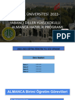 2022 2023 Almanca Hazirlik Oryantasyon