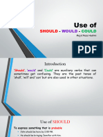 Spoken Notes - Use of Should Would and Could