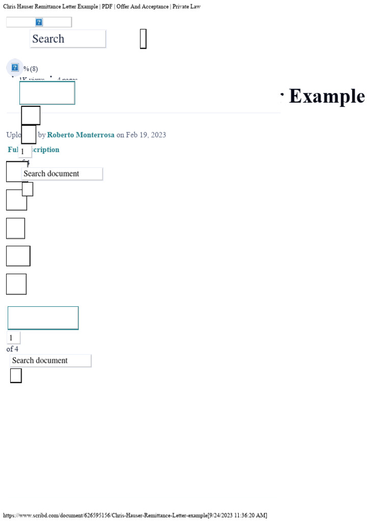 Remittance Letter Example PDF Guide | PDF | Scribd | Offer And Acceptance