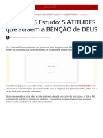 2 Samuel 6 Estudo - 5 ATITUDES Que Atraem A BÊNÇÃO de DEUS