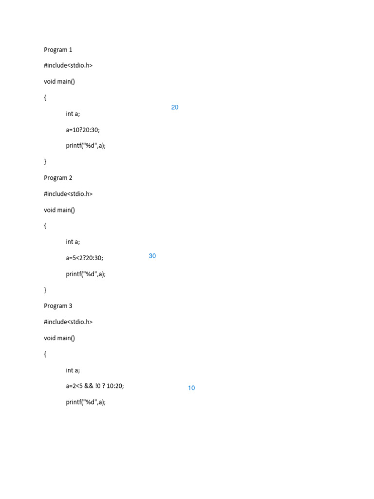 Ternary Operators (2) (1) - 1 | PDF | Computer Programming | Software ...