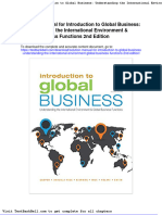 Solution Manual For Introduction To Global Business Understanding The International Environment Global Business Functions 2nd Edition
