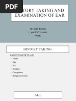 ENT History Taking and Examination Guide | PDF | Human Nose | Medical ...