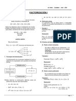 F.I - 12 - 2° Año - Unidad 6-Álgebra - Factorización