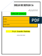 Cuadernillo de Repaso 3O: Profe: Lourdes Nativitas