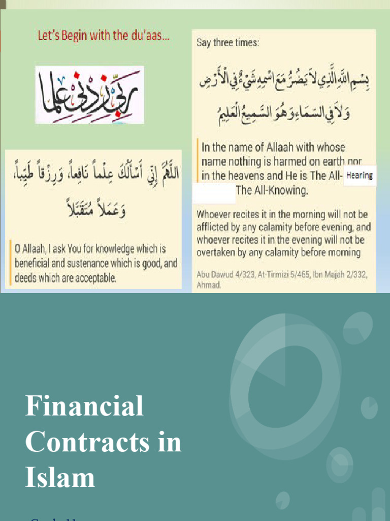 Grade 11 Financial Contracts in Islam 1 PDF