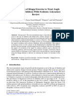 Effectiveness of Klapp Exercise To Treat Angle Currence in Children With Scoliosis: Literature Review