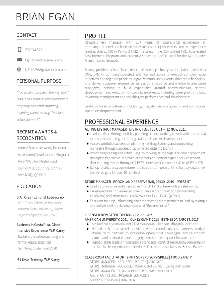 Brian Egan Resume 2023 | PDF | Business | Economies