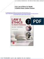Solution Manual For Law Ethics For Health Professions 8th Edition Karen Judson Carlene Harrison