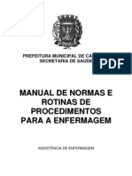 Manual de Normas e Rotinas de Procedimentos para A Enfermagem - Campinas