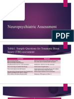 Neouropsychiatric Assessment
