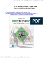 Solution Manual For Macroeconomics Canada in The Global Environment 10th Edition Michael Parkin Robin Bade