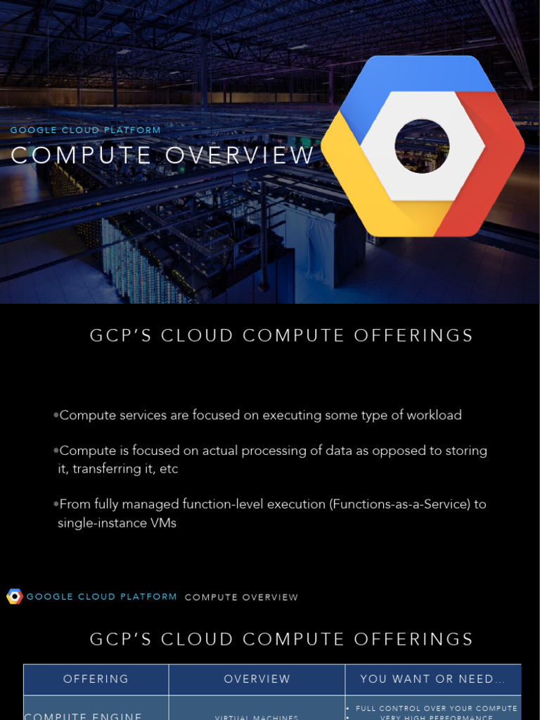 Google Cloud Compute Overview | PDF | Cloud Computing | Virtual Machine