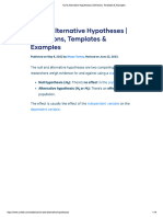 ANOVA Null and Alternative Analysis