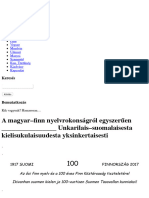 A Magyar-Finn Nyelvrokonságról Egyszerűen Unkarilais-Suomalaisesta Kielisukulaisuud