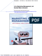 Solution Manual For Marketing Management 3rd Edition Greg Marshall Mark Johnston