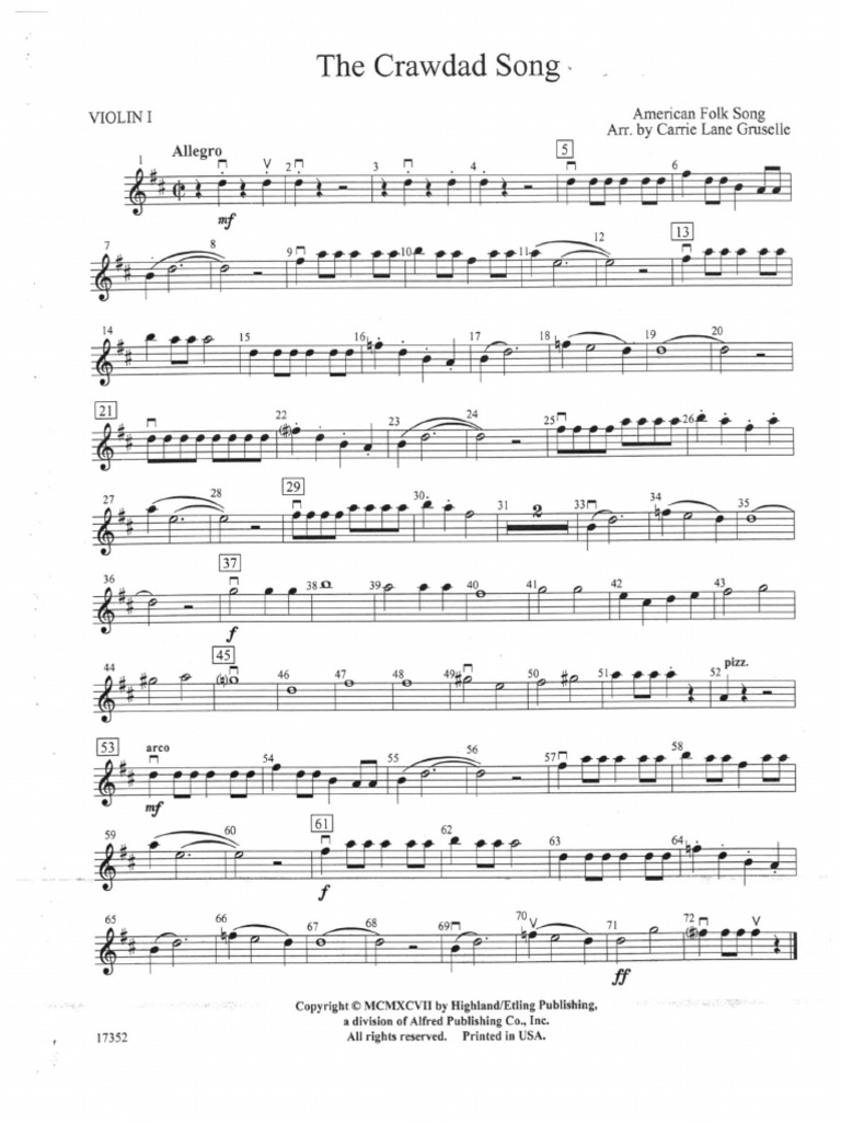 Crawdad song parts pdf