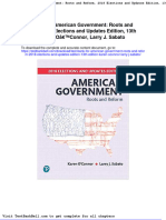 Test Bank For American Government Roots and Reform 2018 Elections and Updates Edition 13th Edition Karen Oconnor Larry J Sabato