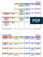 BPLBC - October Calendar - 2023