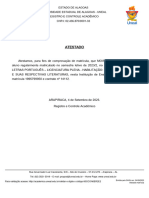 Atestado: Estado de Alagoas Universidade Estadual de Alagoas - Uneal Registro E Controle Acadêmico