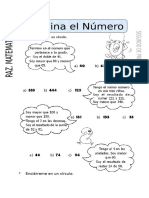 Ficha de Adivina El Numero para Segundo de Primaria