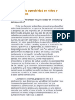 Factores de Agresividad en Niños y Adolescentes