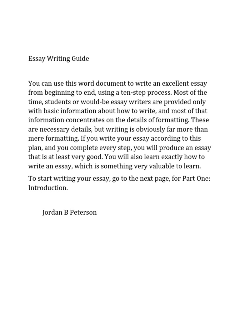 ESSAY WRITING GUIDE BY JORDAN PETERSON intelligence overview