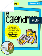 Calendrier: Vocabulaire