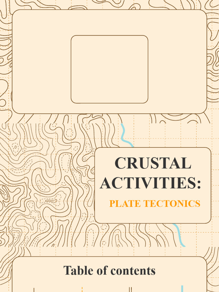 Crustal Activities Plate Tectonics PDF
