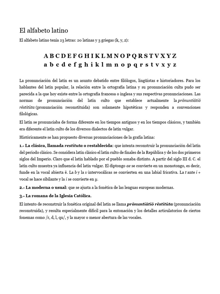 El Alfabeto Latino PDF