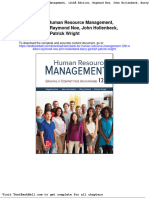 Test Bank For Human Resource Management 12th Edition Raymond Noe John Hollenbeck Barry Gerhart Patrick Wright