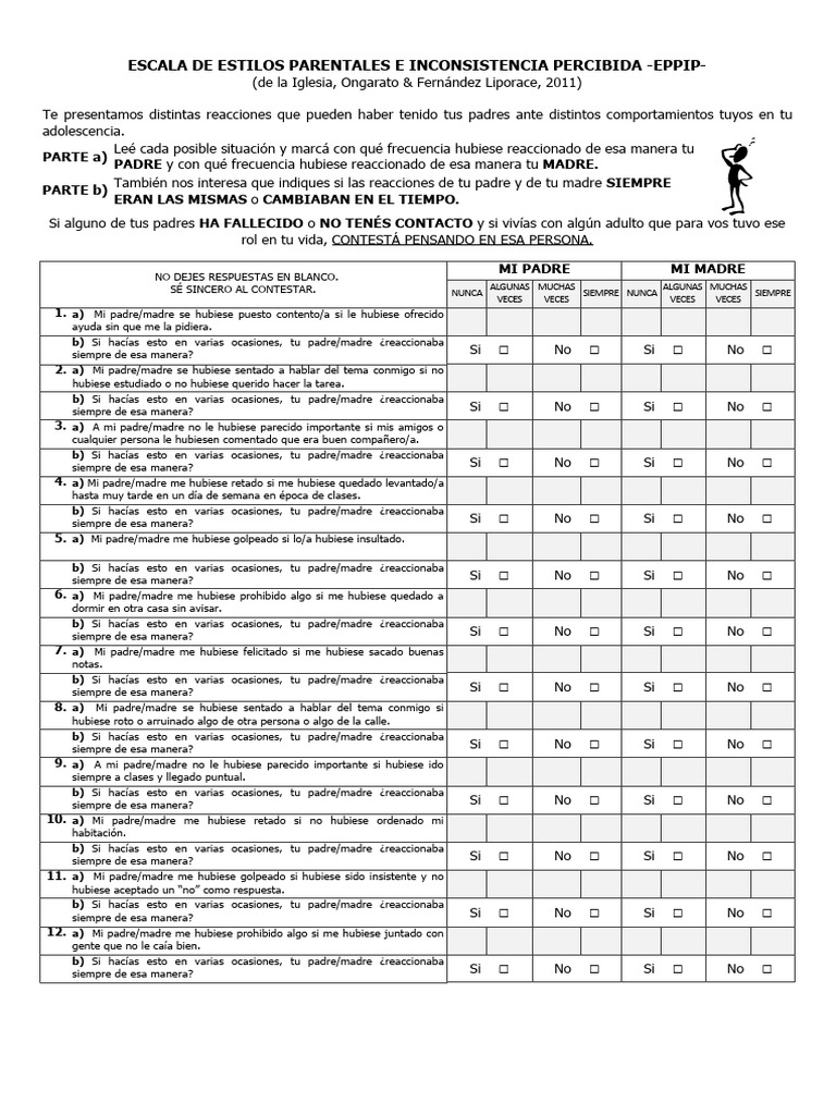 Escala de Parentalidad Percibida EPPIP | PDF