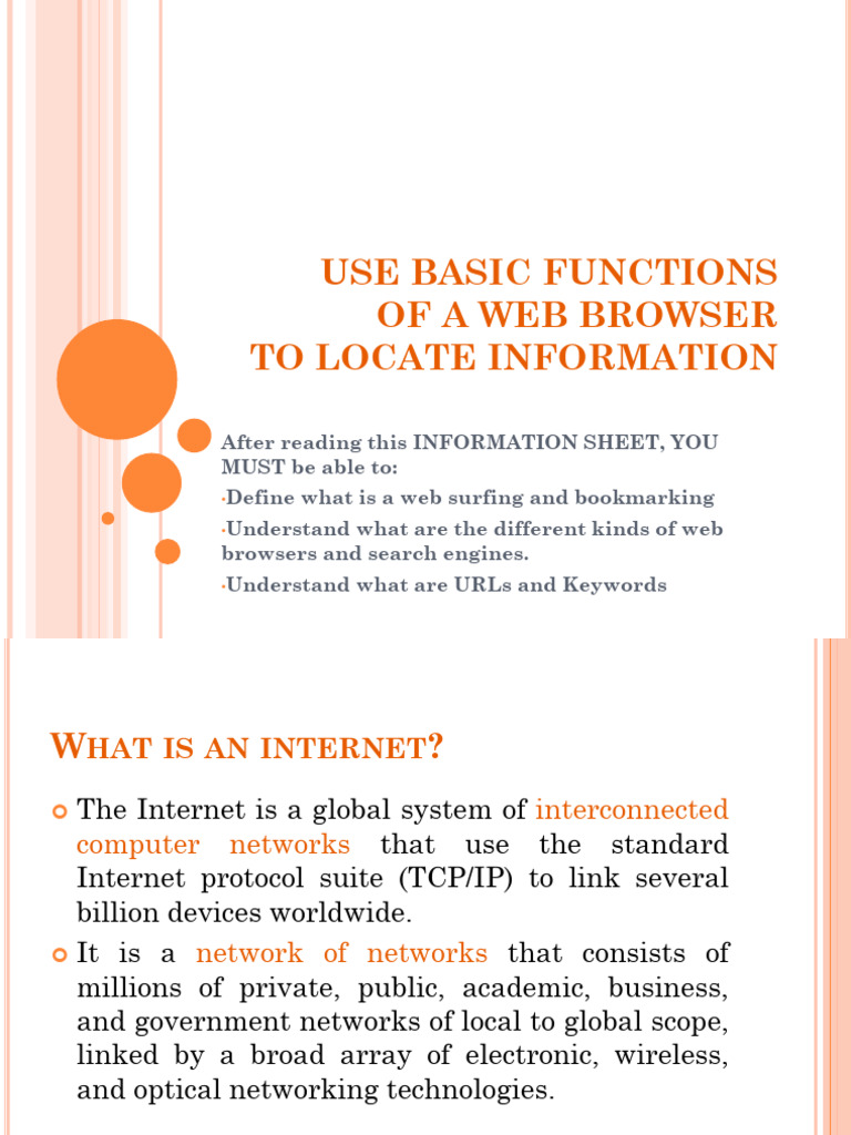 Basic Functions of A Web Browser | PDF | World Wide Web | Internet & Web