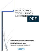 Ensayo Sobre El Efecto Placebo y El Efecto Nocebo