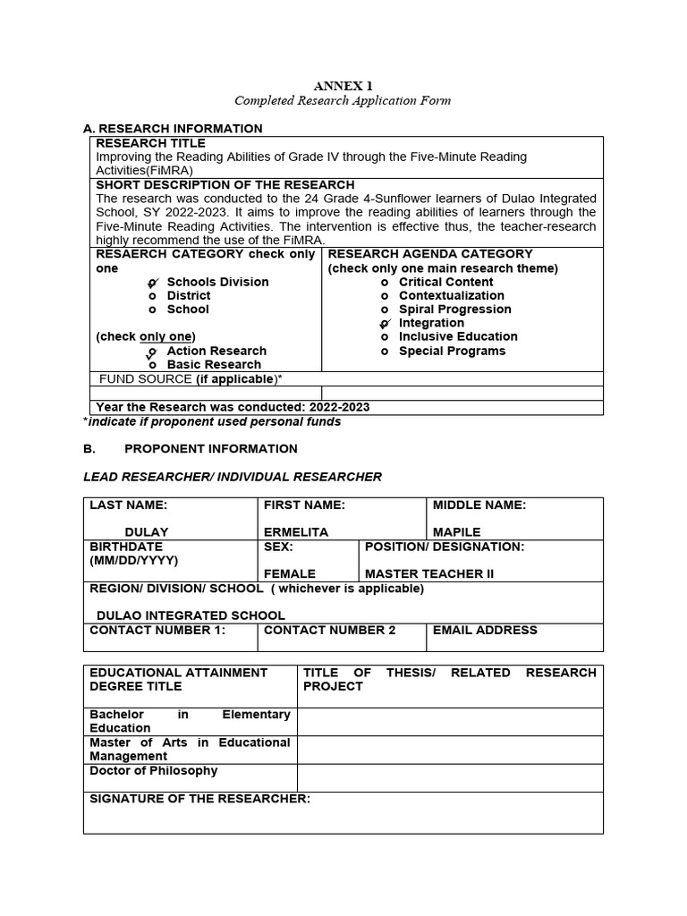 Annexes-Research EMDULAY | PDF