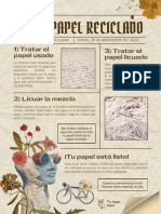 Poster Paso A Paso Papel Periodico Vintage Floral Beige