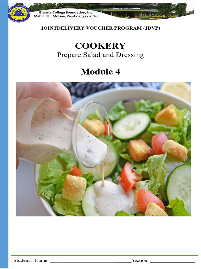 Salad and Salad Dressing PDF