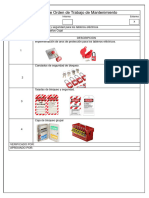 Formato de Orden de Trabajo de Mantenimiento