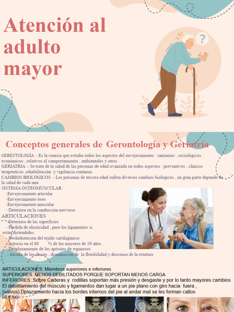 Atencion Al Adulto Mayor | Descargar gratis PDF | Envejecimiento | Vejez