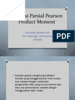 Korelasi Parsial Pearson Product Moment