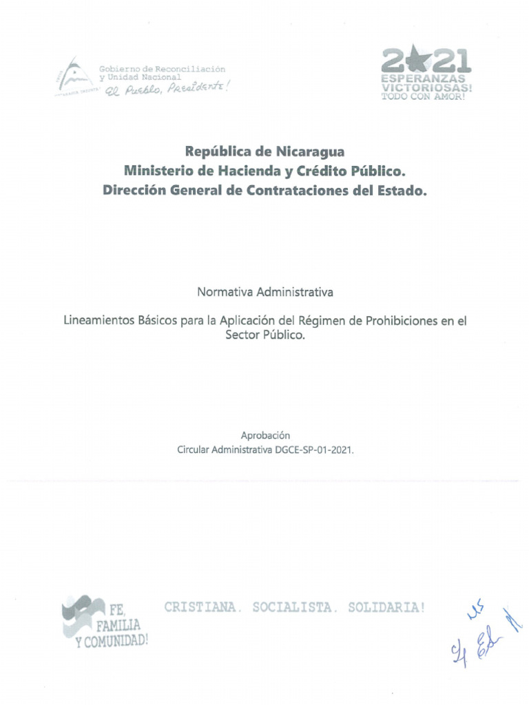 Normativa Administrativa para La Aplicacion Del Regimen de ...