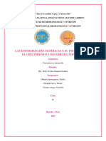 Enfermedades Genéticas y Su Influencia en El Crecimiento y Desarrollo Del Niño