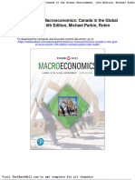 Test Bank For Macroeconomics Canada in The Global Environment 10th Edition Michael Parkin Robin Bade