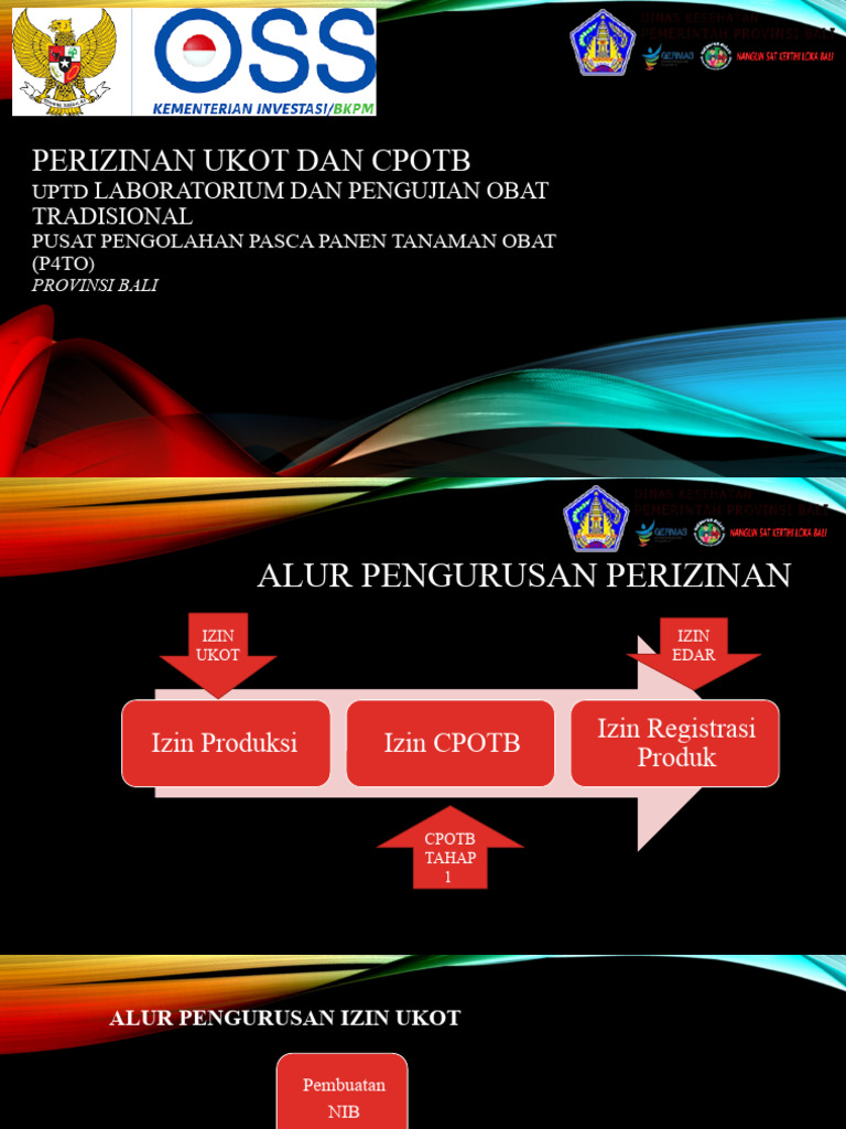 Proses Perizinan UKOT dan CPOTB | PDF
