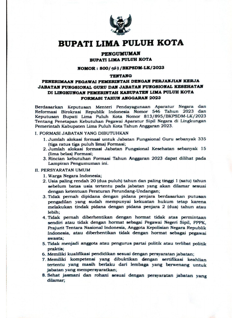 PPPK 2023 . | PDF