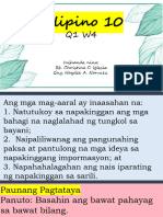 Filipino 10: Inihanda Nina: Bb. Christine C. Iglesia Gng. Haydee A. Narvaez